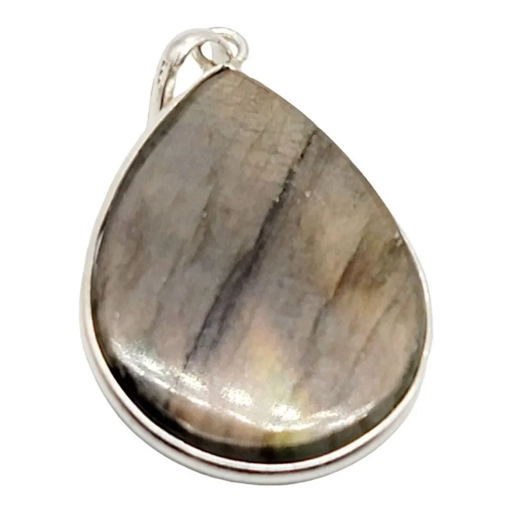 Labradorite Gemstone 925 Sterling Silver Jewelry Pendant 1.75